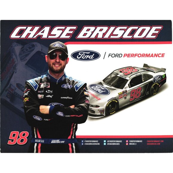 Chase Briscoe Ford Performance Promo Card 8.5x11 NASCAR Racing - Picture 1 of 4